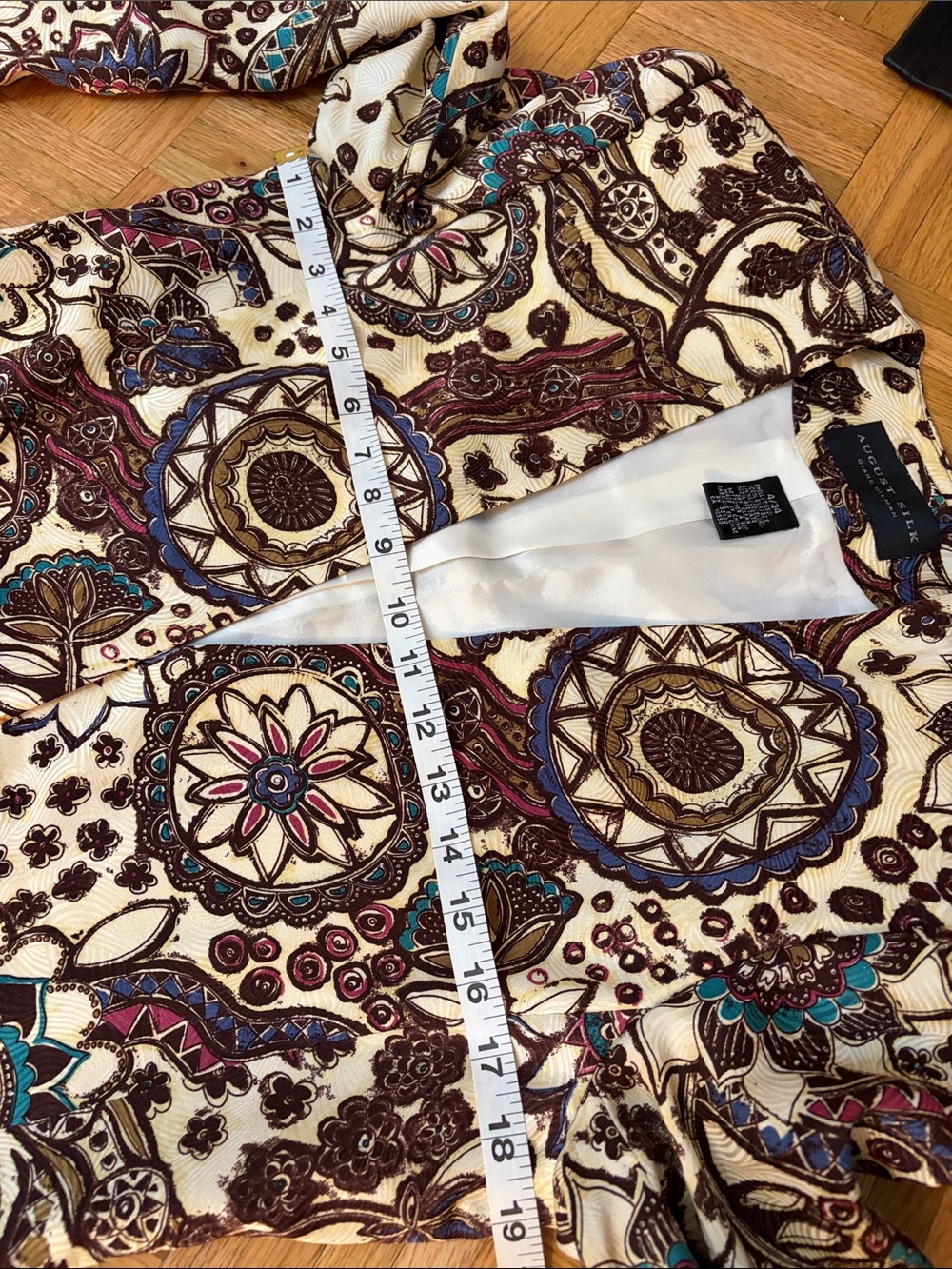 Diane Gilman Silk Floral Blazer Women’s Size 4 - & Anne Klein Olive Skirt - Picture 12 of 14